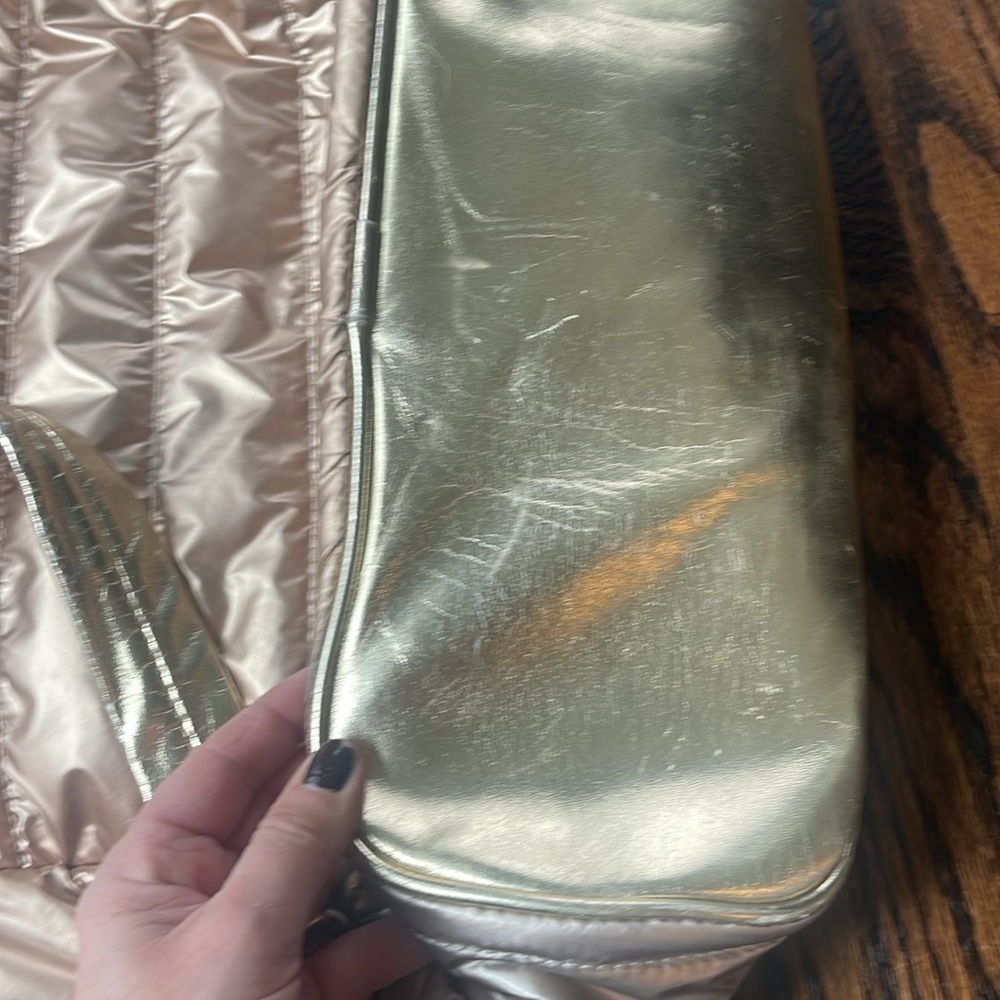 Puffer Backpack- Silver/Rose Gold Back pack. Bari Lynn brand - Picture 15 of 16